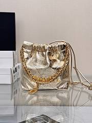 Fortok Chanel Metallic Calfskin Gold Metal Light Gold Bag 19x20x6cm - 1