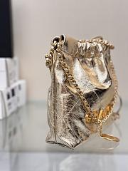 Fortok Chanel Metallic Calfskin Gold Metal Light Gold Bag 19x20x6cm - 3