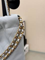 Fortok Chanel Mini Handbag White Caviar Leather 20cm - 5