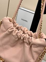 Fortok Chanel Mini Handbag Pink Caviar Leather 20cm - 3