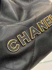 Fortok Chanel Mini Handbag Black Caviar Leather 20cm - 2