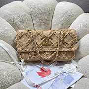 Fortok Chanel Vintage Straw Bag Brown 36cm - 1