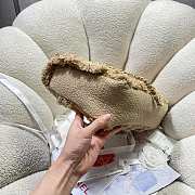 Fortok Chanel Vintage Straw Bag Brown 36cm - 5