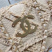 Fortok Chanel Vintage Straw Bag Brown 36cm - 4
