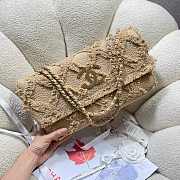 Fortok Chanel Vintage Straw Bag Brown 36cm - 3