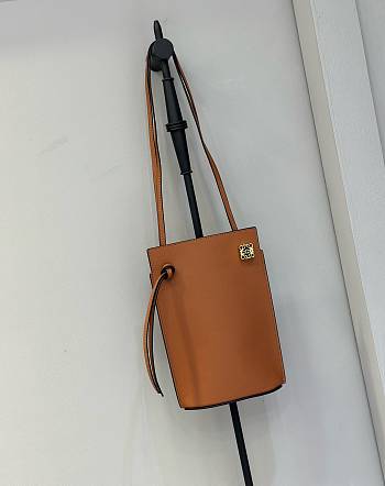 Fortok Loewe Dice Pocket Phone Bag Brown 20.5x12.7x4.5cm