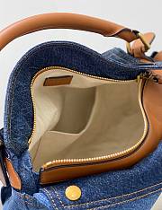 Fortok Loewe Puzzle Blue Denim Geometric Bag 29x12x19cm - 3