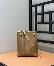Fortok Loewe Pebble Small Bucket Bag Brown 17x7x21.5cm - 1