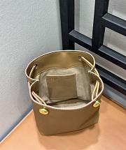 Fortok Loewe Pebble Small Bucket Bag Brown 17x7x21.5cm - 2