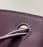 Fortok Loewe Pebble Small Bucket Bag Burgundy 17x7x21.5cm - 3