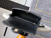 Fortok Chanel Mini Flap Handle Bag Black 12.5x20x6cm - 5