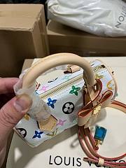 Fortok Louis Vuitton Nano Speedy Bag White Multicolor M13391 16x11x9cm - 2