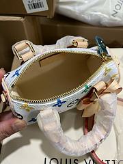 Fortok Louis Vuitton Nano Speedy Bag White Multicolor M13391 16x11x9cm - 4