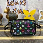 Fortok Louis Vuitton Nano Diane Baguette Handbag Multicolor Black M14194 19x10.5x6cm - 4