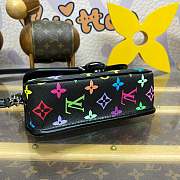 Fortok Louis Vuitton Nano Diane Baguette Handbag Multicolor Black M14194 19x10.5x6cm - 5