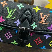 Fortok Louis Vuitton Nano Diane Baguette Handbag Multicolor Black M14194 19x10.5x6cm - 6
