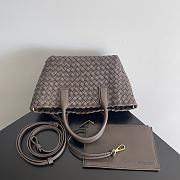 Fortok Bottega Veneta Mini Cabat Bag Brown 709464 22x6.5x15.5cm - 4