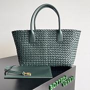 Fortok Bottega Veneta Mini Cabat Bag Green 709464 22x6.5x15.5cm - 1