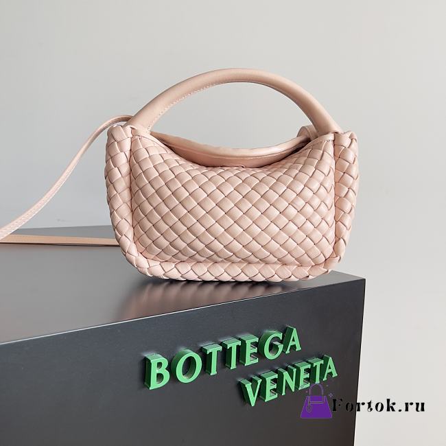 Fortok Bottega Veneta Mini Cobble Top Handle Bag Pink 805739 23x11x8cm - 1