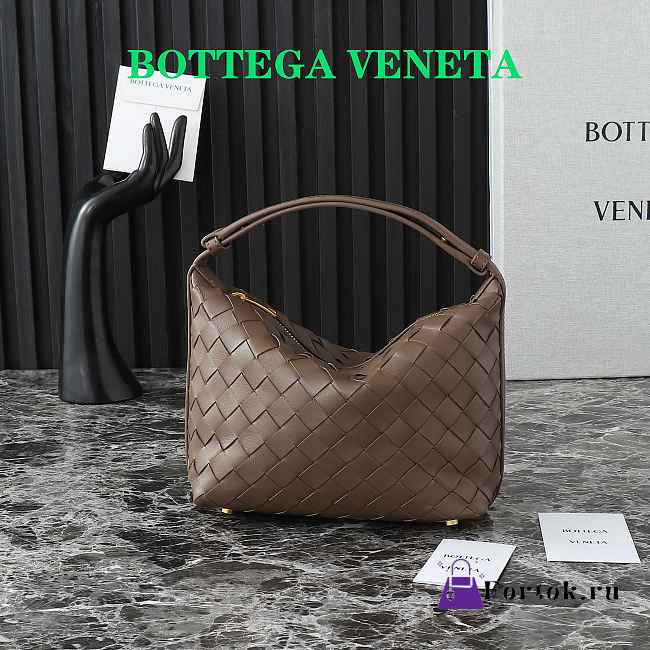 Fortok Bottega Veneta Wallace Shoulder Bag Brown 80847 20×13×9.5cm - 1