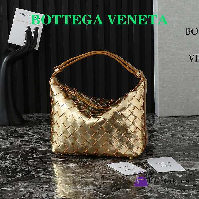 Fortok Bottega Veneta Wallace Shoulder Bag Gold 80847 20×13×9.5cm - 1