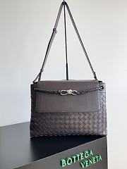 Fortok Bottega Veneta Men's Andiamo Backpack Dark Brown 807715 37x26x13cm - 1