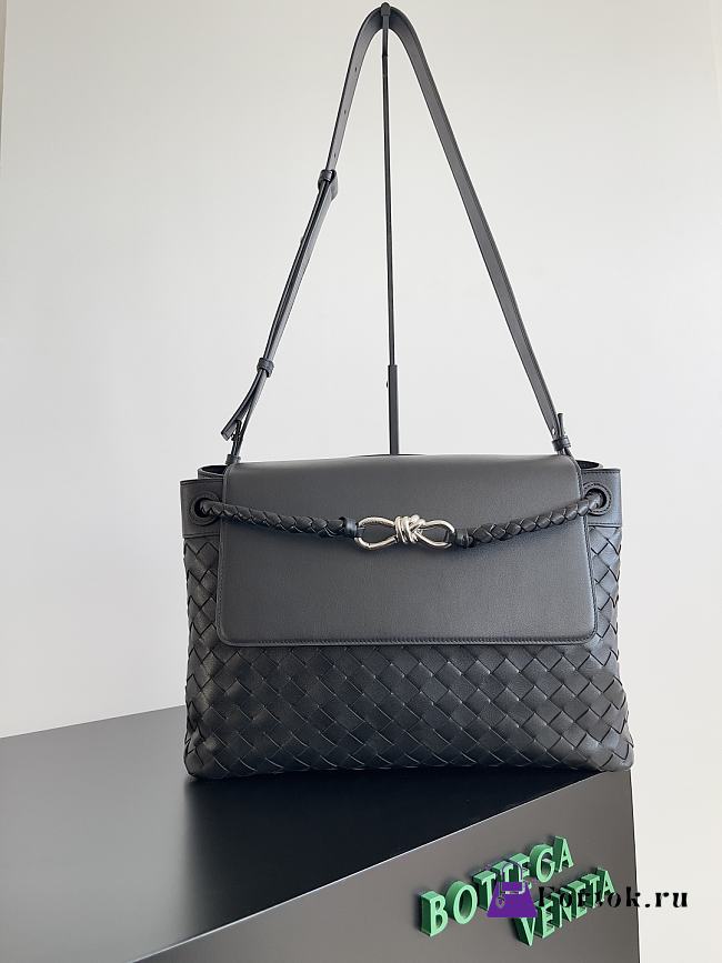 Fortok Bottega Veneta Men's Andiamo Backpack Black 807715 37x26x13cm - 1