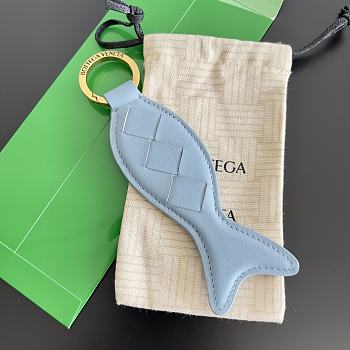 Fortok Bottega Veneta Fish-shaped Keychain Blue