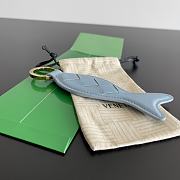 Fortok Bottega Veneta Fish-shaped Keychain Blue - 5