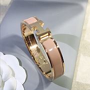 Fortok Hermes Enamel Pink Bracelet in Gold / Rose Gold - 5