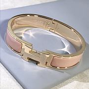 Fortok Hermes Enamel Pink Bracelet in Gold / Rose Gold - 3