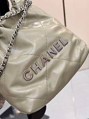 Fortok Chanel Mini Handbag Green Olives Caviar Leather 20cm  - 6
