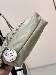 Fortok Chanel Mini Handbag Green Olives Caviar Leather 20cm  - 5