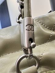 Fortok Chanel Mini Handbag Green Olives Caviar Leather 20cm  - 3
