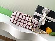 Fortok Chanel 25C Pink and White Check Mini Flap Bag AS1116 20cm - 5