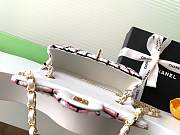 Fortok Chanel 25C Pink and White Check Mini Flap Bag AS1116 20cm - 2