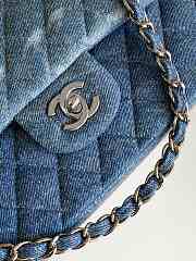 Fortok Chanel Vintage Blue Denim Graffiti Bag AS1112 25cm - 6