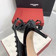 Fortok Valentino Rockstud Bow Slingback Ballerina In Black Patent Leather With Tone-On-Tone Studs - 6