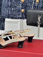 Fortok Valentino Bow Slingback Pumps In Black  - 2