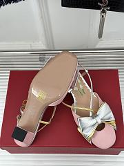 Fortok Valentino Bow Slingback Pumps In Pink - 5