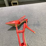Fortok Valentino Vlogo Red Calfskin Leather Slingback Pump - 3