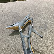 Fortok Valentino Vlogo Blue Calfskin Leather Slingback Pump - 4