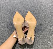 Fortok Valentino Vlogo Beige Calfskin Leather Slingback Pump - 6