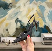 Fortok Valentino Vlogo Black Calfskin Leather Slingback Pump - 4