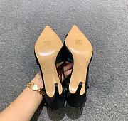 Fortok Valentino Vlogo Black Calfskin Leather Slingback Pump - 2