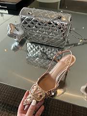 Fortok Valentino Sequin High-heeled Slingback Pumps Pink - 2