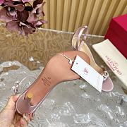 Fortok Valentino Mesh Rivet High-heel Sandals Pink - 6