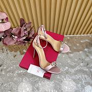 Fortok Valentino Mesh Rivet High-heel Sandals Pink - 3