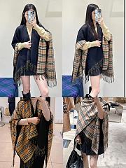Fortok Burberry Classic British Double-sided Cape Beige & Black 130x150cm - 4
