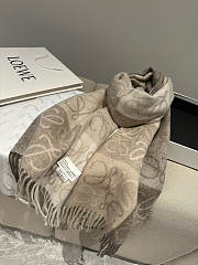 Fortok Loewe Wool Cashmere Scarf Beige 40x180cm - 1